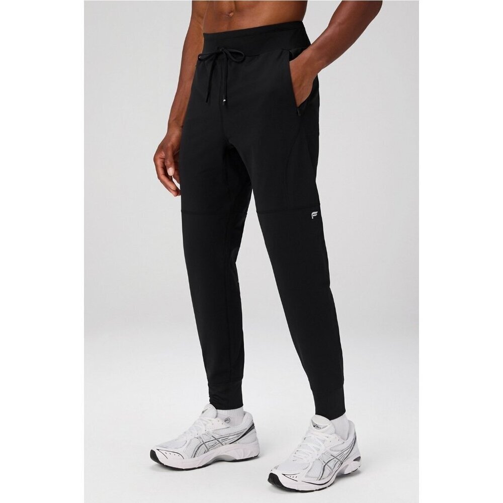 Fabletics The Altitude Slim-Fit Jogger Pants Men’s Large Black Athletic Running